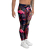 Tropical Flamingo Hawaiian Print Men's Leggings-grizzshop