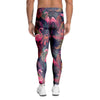 Tropical Flamingo Hawaiian Print Men's Leggings-grizzshop