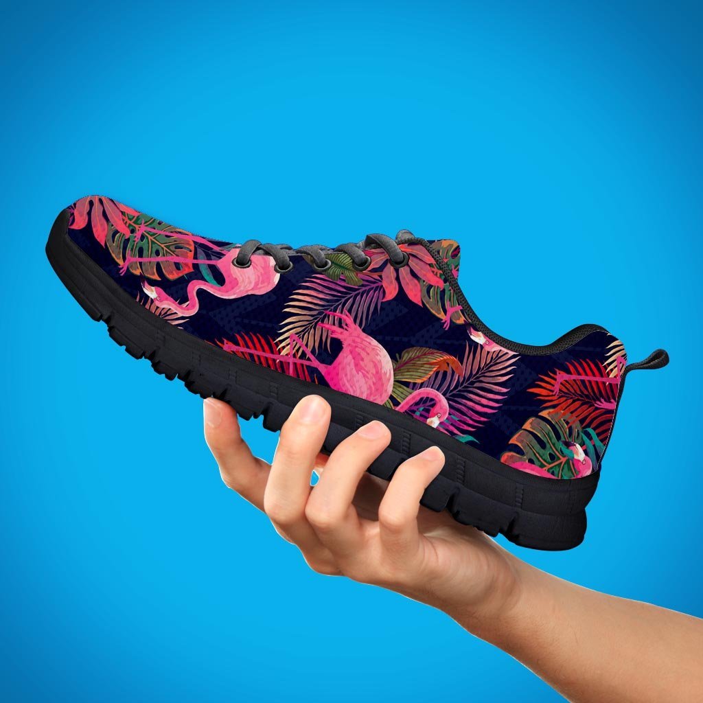 Tropical Flamingo Hawaiian Print Men's Sneakers-grizzshop