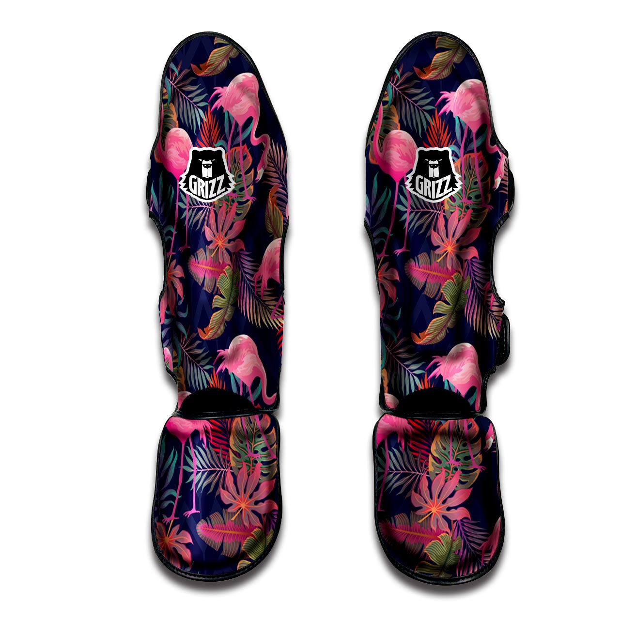 Tropical Flamingo Hawaiian Print Muay Thai Shin Guard-grizzshop