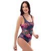 Tropical Flamingo Hawaiian Print One Piece Swimsuite-grizzshop