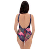 Tropical Flamingo Hawaiian Print One Piece Swimsuite-grizzshop