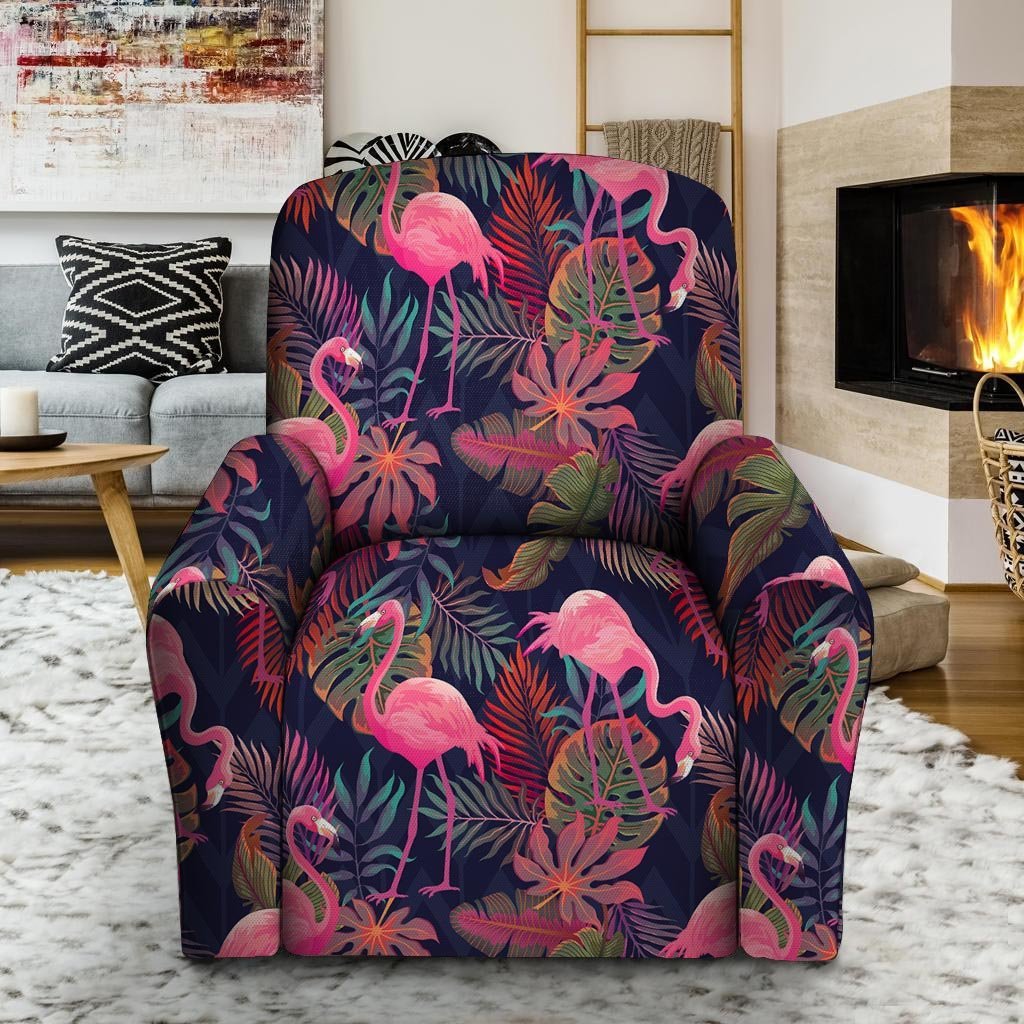 Tropical Flamingo Hawaiian Print Recliner Cover-grizzshop