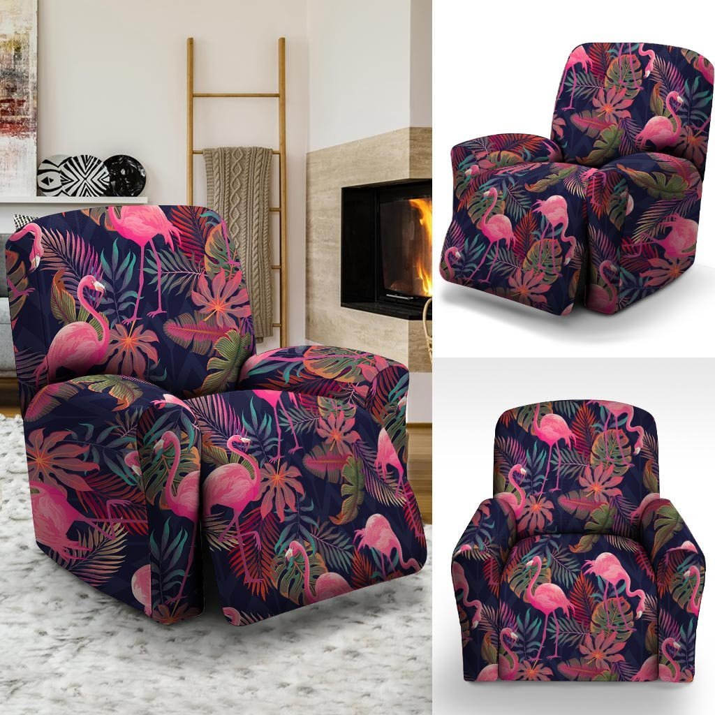 Tropical Flamingo Hawaiian Print Recliner Cover-grizzshop