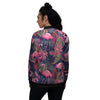 Tropical Flamingo Hawaiian Print Women's Bomber Jacket-grizzshop