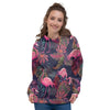 Tropical Flamingo Hawaiian Print Women's Hoodie-grizzshop