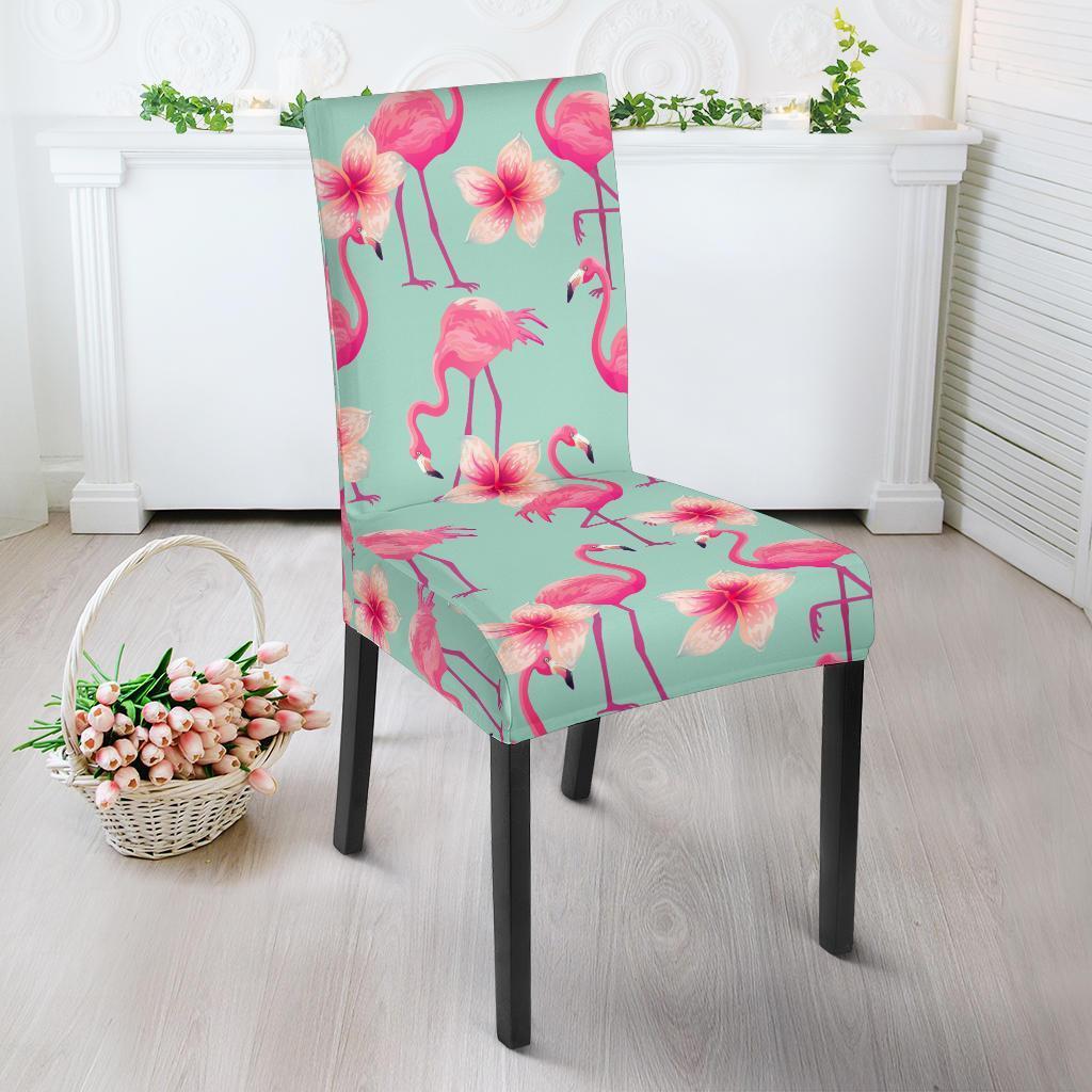 Tropical Flamingo Hibiscus Hawaiian Floral Pattern Print Chair Cover-grizzshop