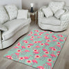 Tropical Flamingo Hibiscus Hawaiian Floral Pattern Print Floor Mat-grizzshop