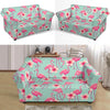 Tropical Flamingo Hibiscus Hawaiian Floral Pattern Print Loveseat Cover-grizzshop