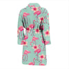 Tropical Flamingo Hibiscus Hawaiian Floral Pattern Print Men Long Robe-grizzshop