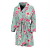 Tropical Flamingo Hibiscus Hawaiian Floral Pattern Print Men Long Robe-grizzshop