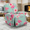 Tropical Flamingo Hibiscus Hawaiian Floral Pattern Print Recliner Cover-grizzshop