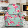 Tropical Flamingo Hibiscus Hawaiian Floral Pattern Print Recliner Cover-grizzshop