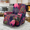 Tropical Flamingo Palm Leaves Hawaiian Floral Pattern Print Recliner Cover-grizzshop