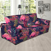 Tropical Flamingo Palm Leaves Hawaiian Floral Pattern Print Sofa Covers-grizzshop
