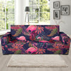 Tropical Flamingo Palm Leaves Hawaiian Floral Pattern Print Sofa Covers-grizzshop