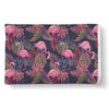 Tropical Flamingo Palm Leaves Hawaiian Floral Pattern Print Throw Blanket-grizzshop