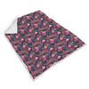 Tropical Flamingo Palm Leaves Hawaiian Floral Pattern Print Throw Blanket-grizzshop