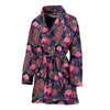 Tropical Flamingo Palm Leaves Hawaiian Floral Pattern Print Women Long Robe-grizzshop