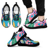 Tropical Flamingo Palm Leaves Hawaiian Pattern Print Black Sneaker Shoes For Men Women-grizzshop