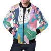 Tropical Flamingo Palm Leaves Hawaiian Pattern Print Men's Bomber Jacket-grizzshop