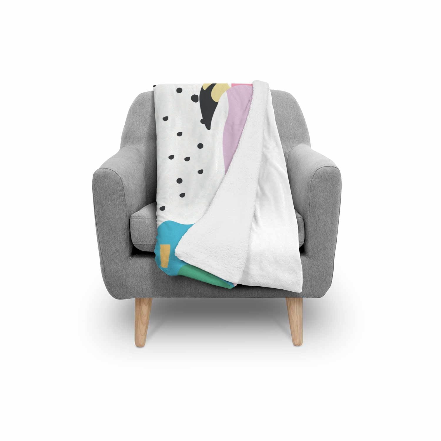 Tropical Flamingo Palm Leaves Hawaiian Pattern Print Throw Blanket-grizzshop