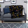 Tropical Flamingo Print Blanket-grizzshop