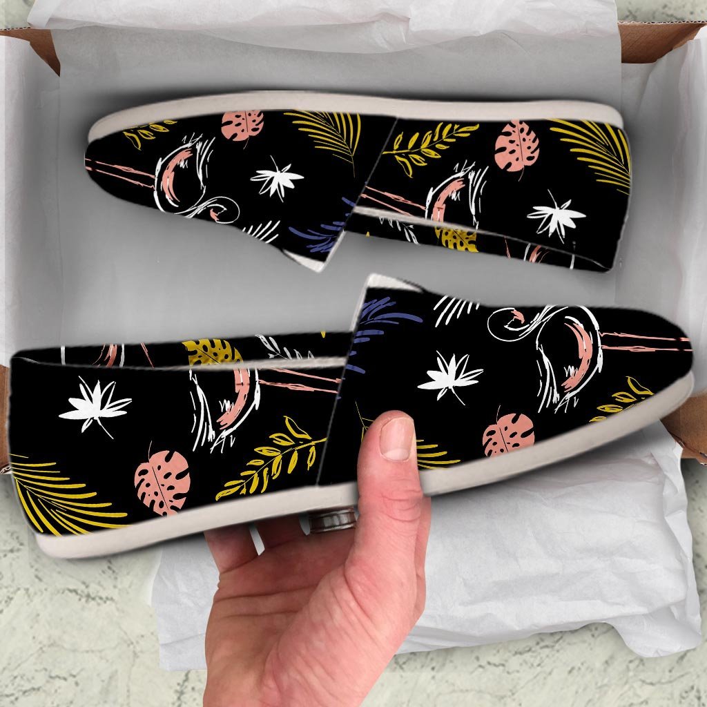 Tropical Flamingo Print Canvas Shoes-grizzshop