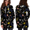 Tropical Flamingo Print Hoodie Dress-grizzshop