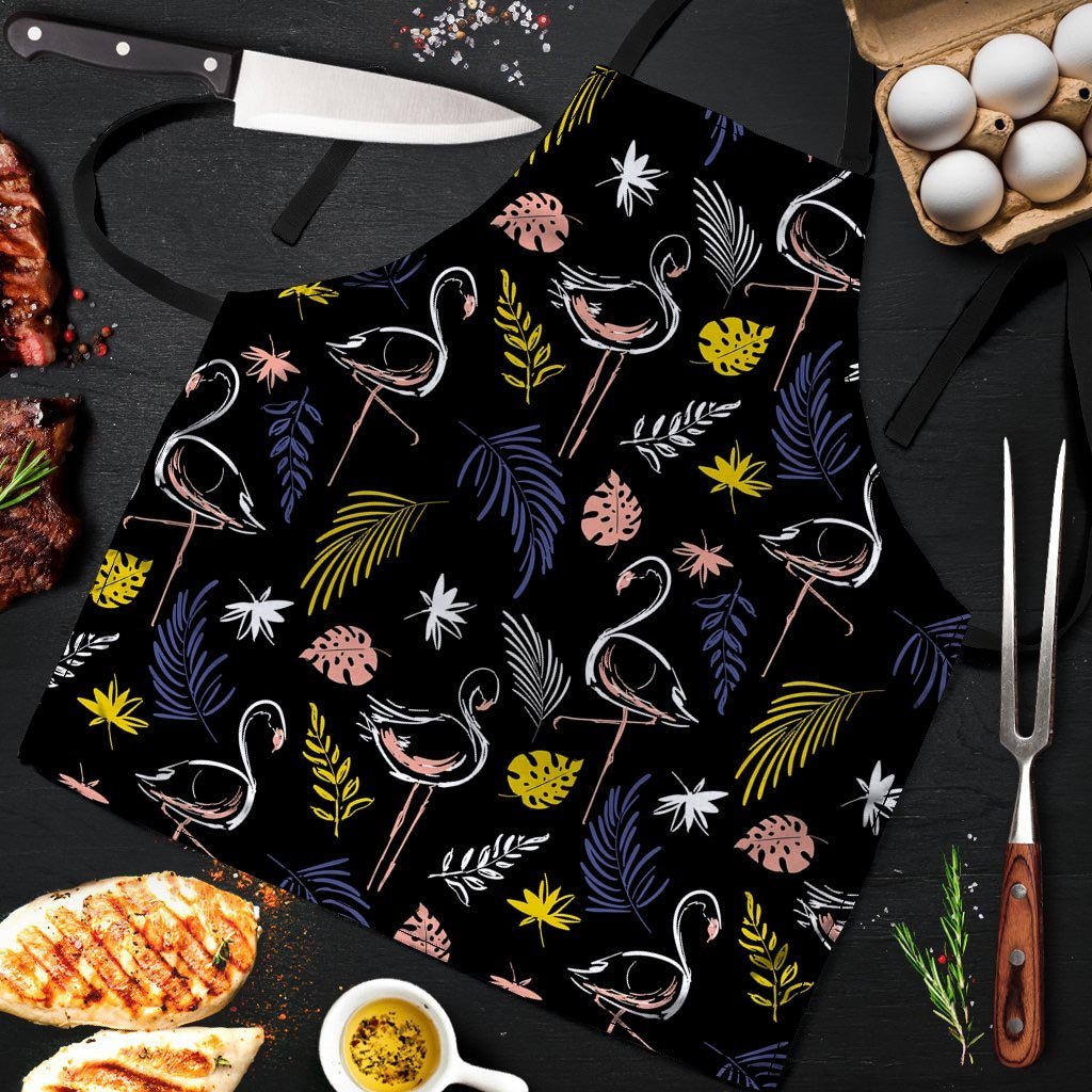 Tropical Flamingo Print Men's Apron-grizzshop