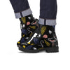 Tropical Flamingo Print Men's Boots-grizzshop