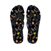 Tropical Flamingo Print Men's Flip Flops-grizzshop