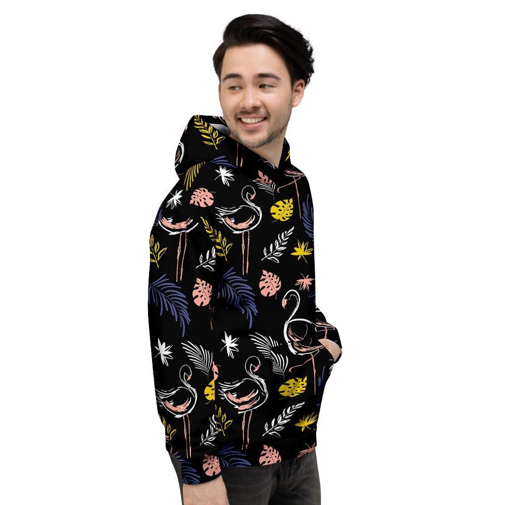 Tropical Flamingo Print Men's Hoodie-grizzshop