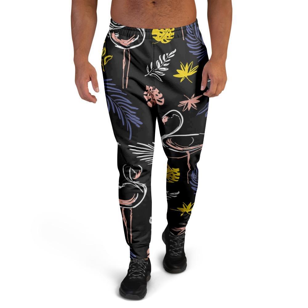 Tropical Flamingo Print Men's Joggers-grizzshop