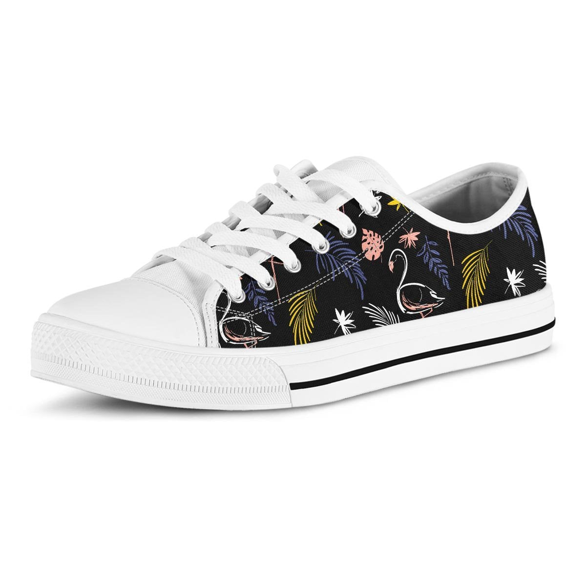 Tropical Flamingo Print Men's Low Top Shoes-grizzshop