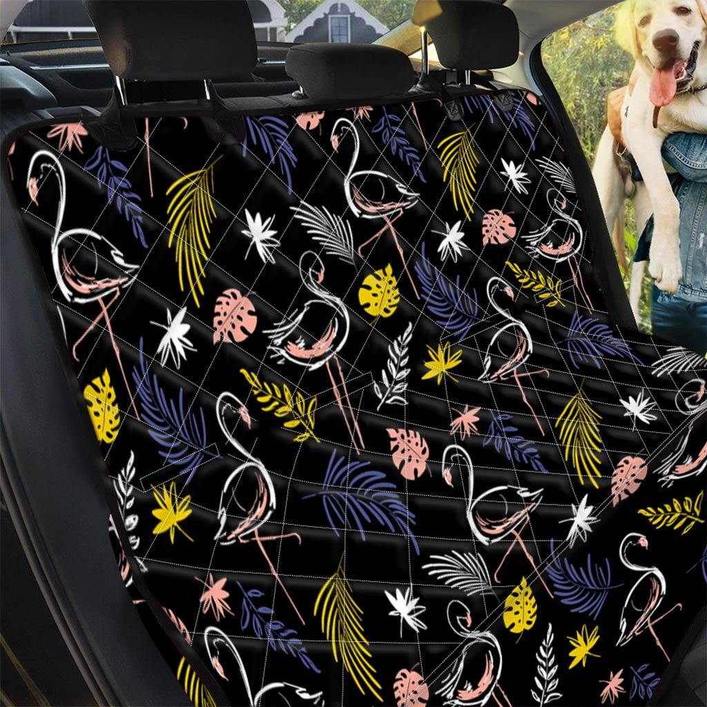 Tropical Flamingo Print Pet Car Seat Cover-grizzshop