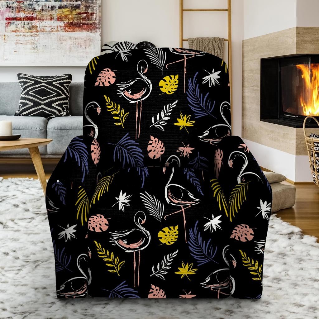 Tropical Flamingo Print Recliner Cover-grizzshop