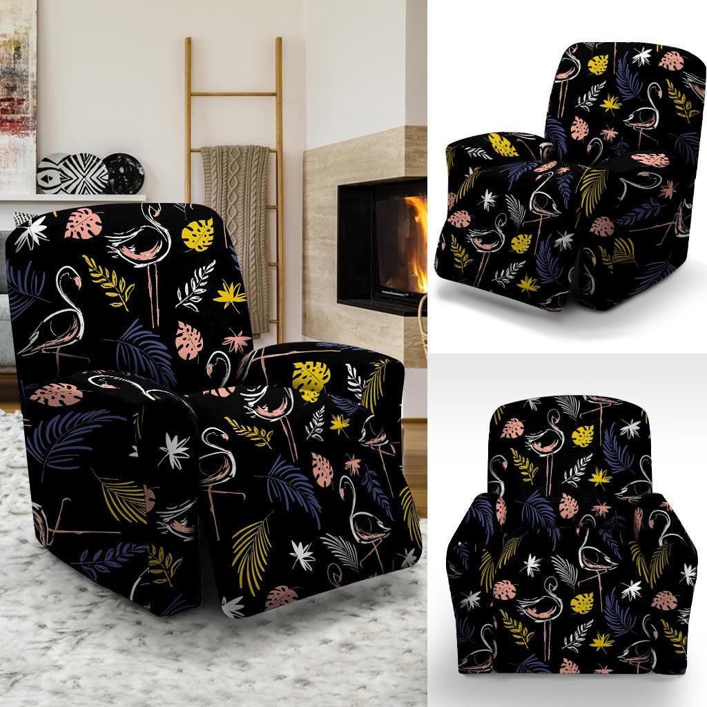 Tropical Flamingo Print Recliner Cover-grizzshop