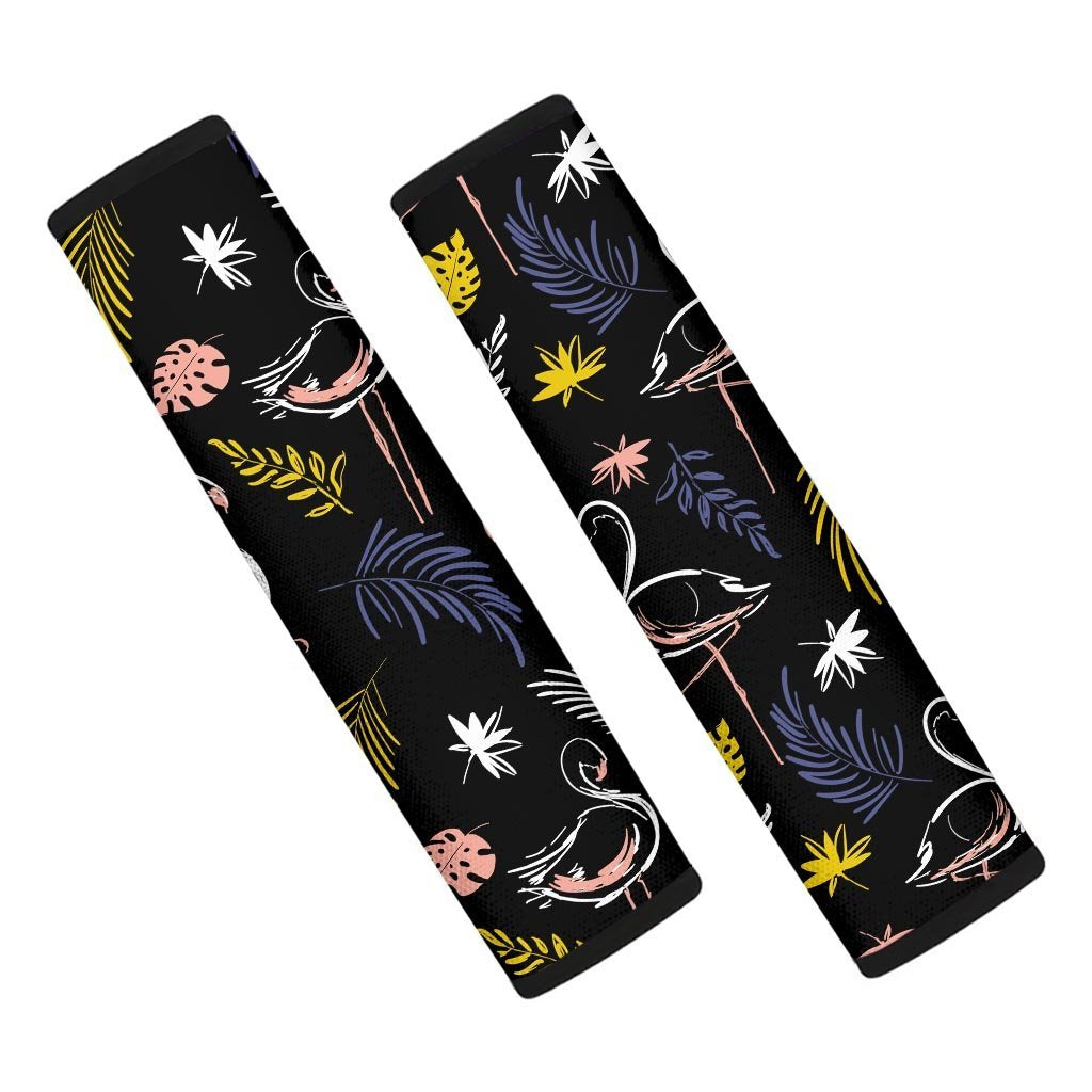 Tropical Flamingo Print Seat Belt Cover-grizzshop