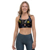 Tropical Flamingo Print Sports Bra-grizzshop