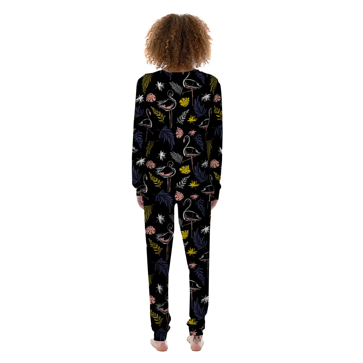 Tropical Flamingo Print Women's Pajamas-grizzshop