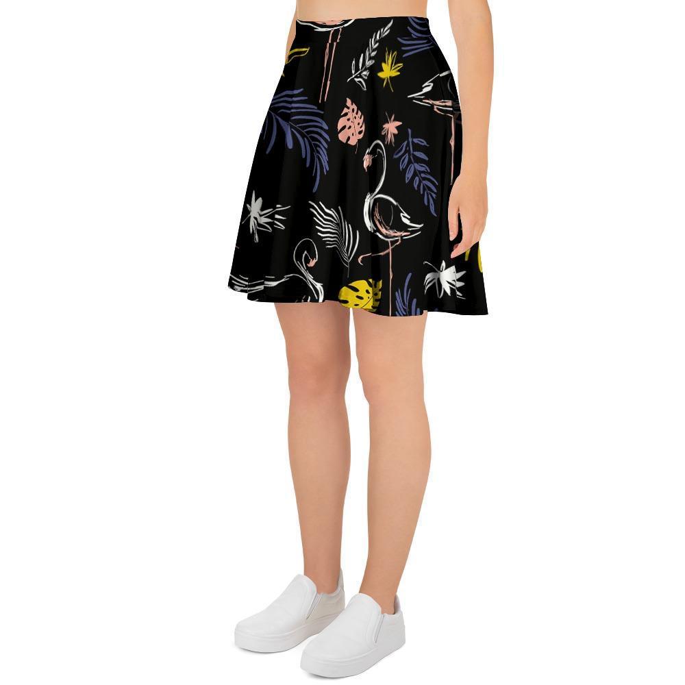 Tropical Flamingo Print Women's Skirt-grizzshop