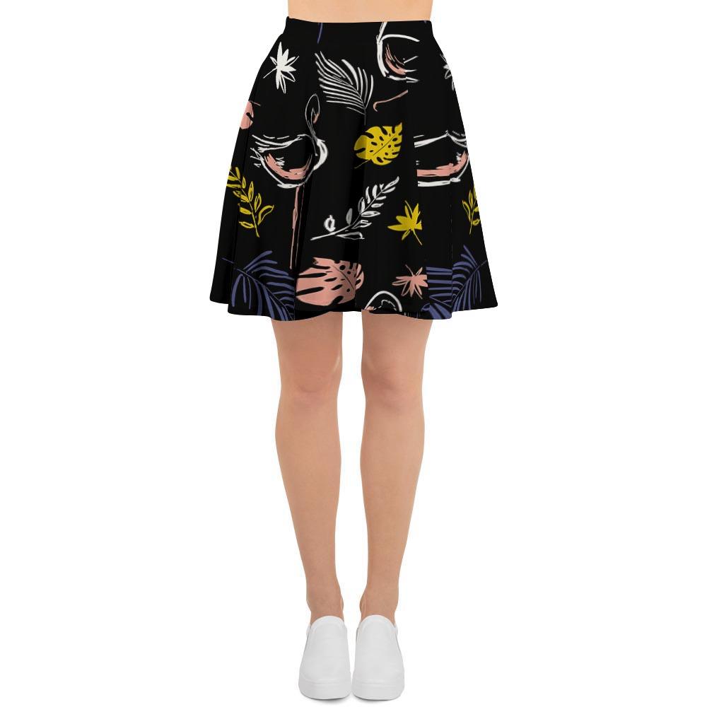 Tropical Flamingo Print Women's Skirt-grizzshop