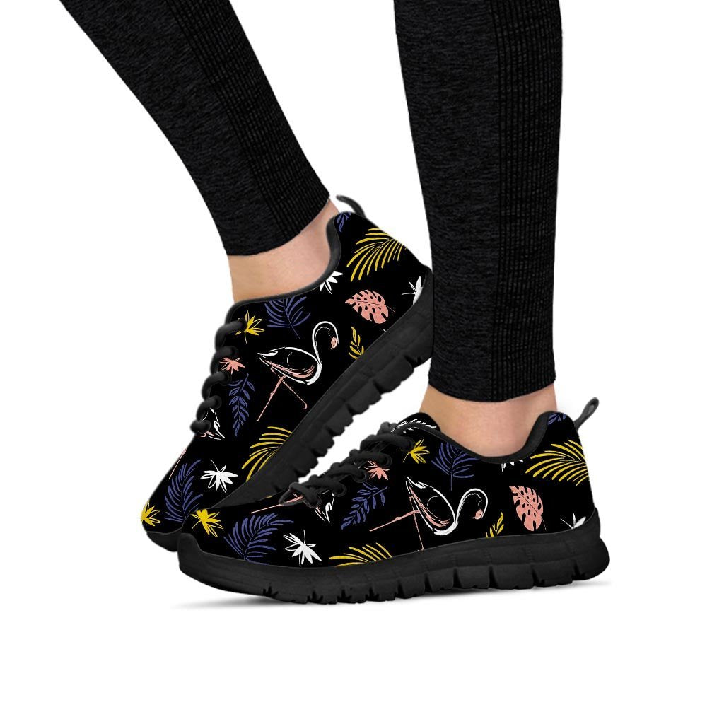 Tropical Flamingo Print Women's Sneakers-grizzshop