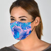 Tropical Floral Hawaiian Palm Leaves Pattern Print Face Mask-grizzshop