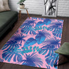 Tropical Floral Hawaiian Palm Leaves Pattern Print Floor Mat-grizzshop