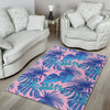 Tropical Floral Hawaiian Palm Leaves Pattern Print Floor Mat-grizzshop