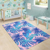 Tropical Floral Hawaiian Palm Leaves Pattern Print Floor Mat-grizzshop