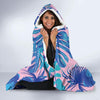 Tropical Floral Hawaiian Palm Leaves Pattern Print Hooded Blanket-grizzshop