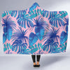 Tropical Floral Hawaiian Palm Leaves Pattern Print Hooded Blanket-grizzshop